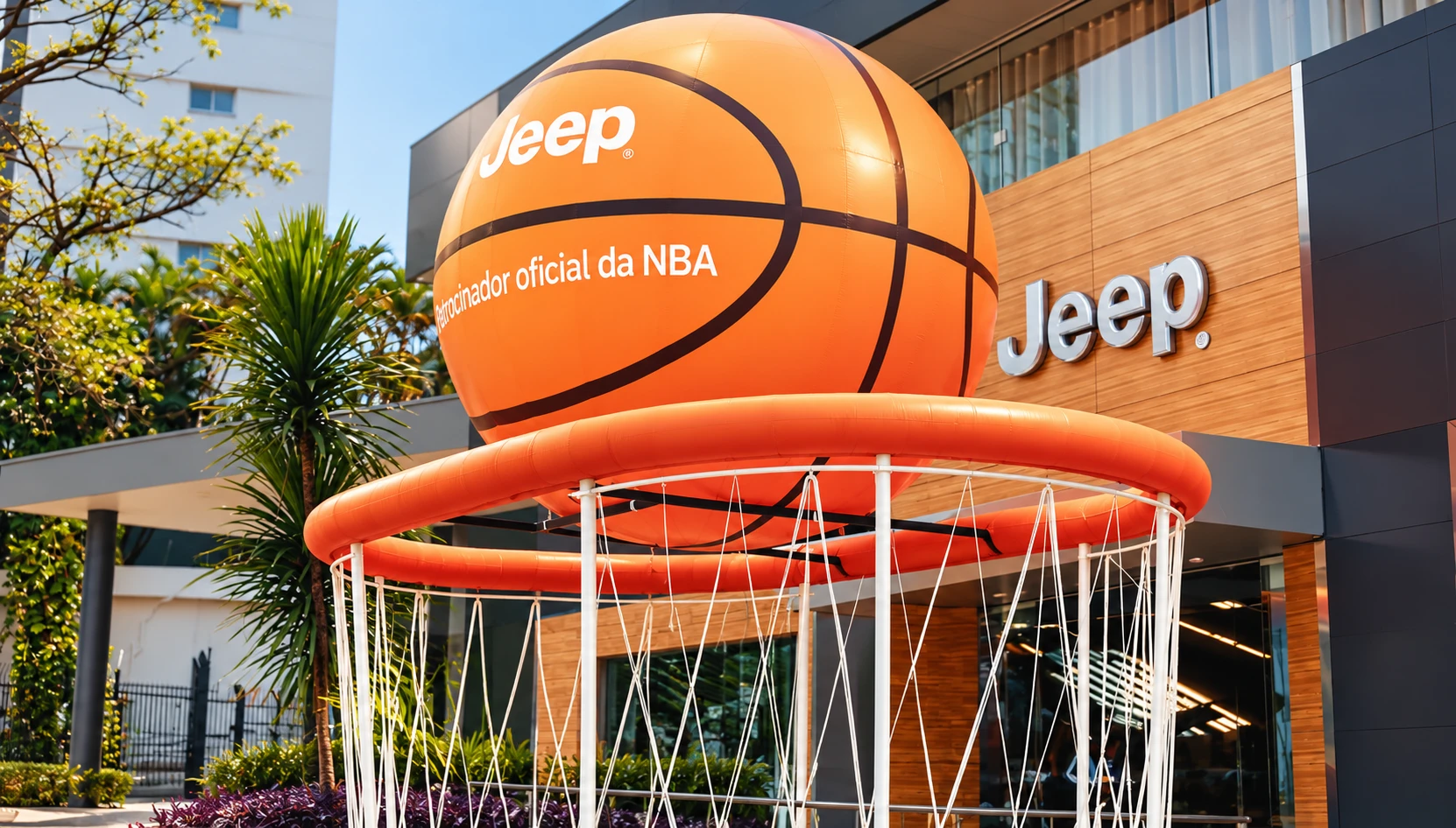 Jeep — bola de basquete inflável gigante