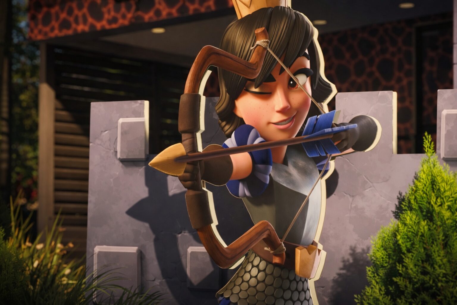 Arqueira Clash Royale — detalhe